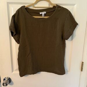 Calvin Klein Khaki Short Sleeve Top